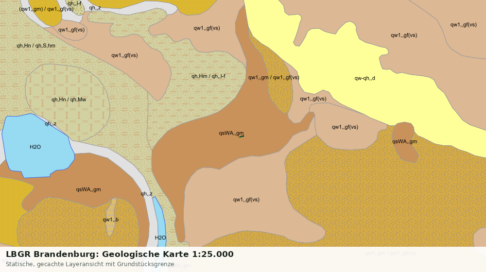 Statische Kartenansicht: LBGR Brandenburg: Geologische Karte 1:25.000