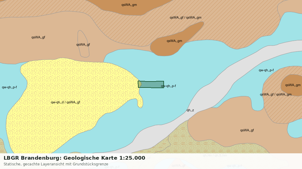 Statische Kartenansicht: LBGR Brandenburg: Geologische Karte 1:25.000