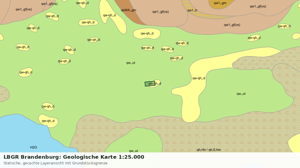 Statische Kartenansicht: LBGR Brandenburg: Geologische Karte 1:25.000