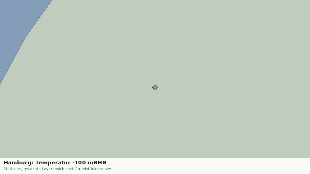 Statische Kartenansicht: Hamburg: Temperatur -100 mNHN