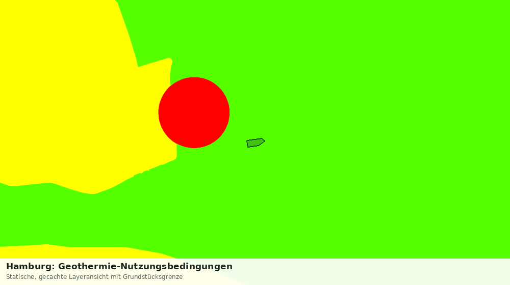 Statische Kartenansicht: Hamburg: Geothermie-Nutzungsbedingungen