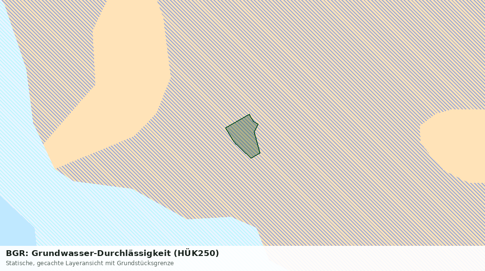 Statische Kartenansicht: BGR: Grundwasser-Durchlässigkeit (HÜK250)