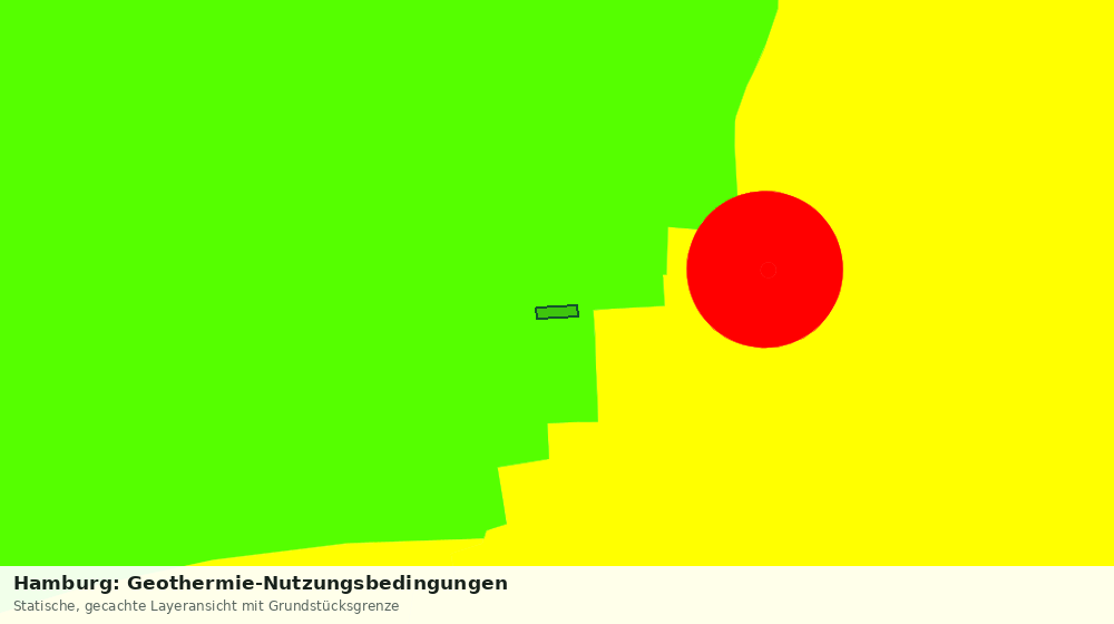 Statische Kartenansicht: Hamburg: Geothermie-Nutzungsbedingungen