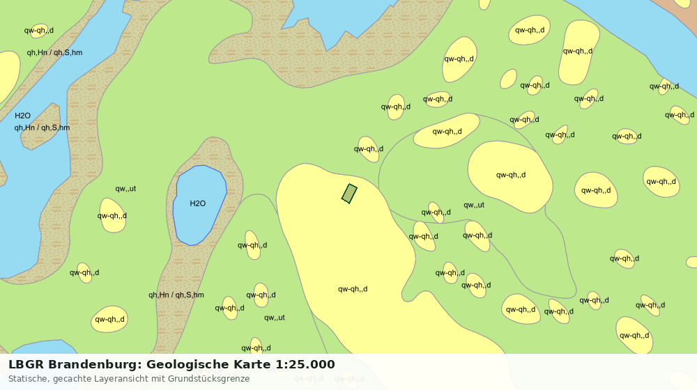 Statische Kartenansicht: LBGR Brandenburg: Geologische Karte 1:25.000