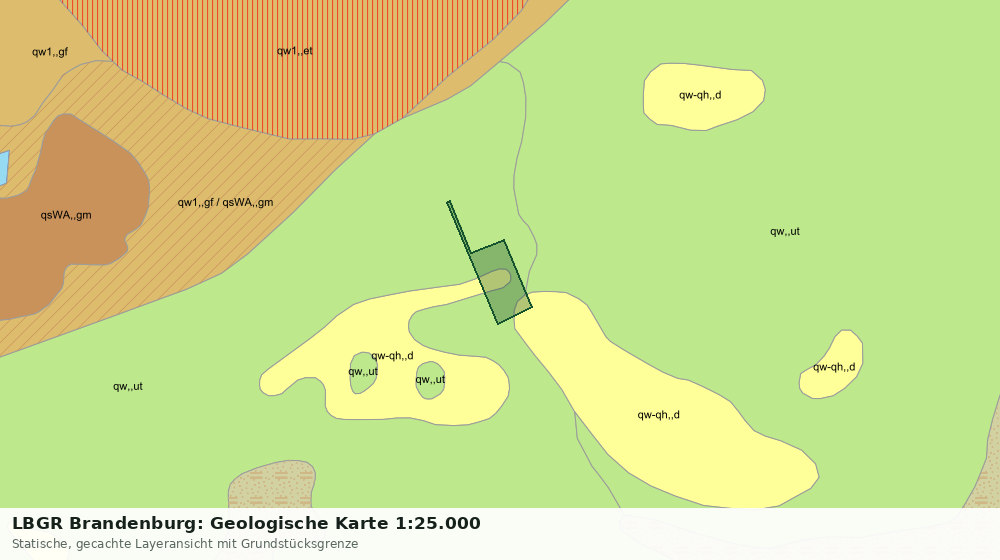 Statische Kartenansicht: LBGR Brandenburg: Geologische Karte 1:25.000