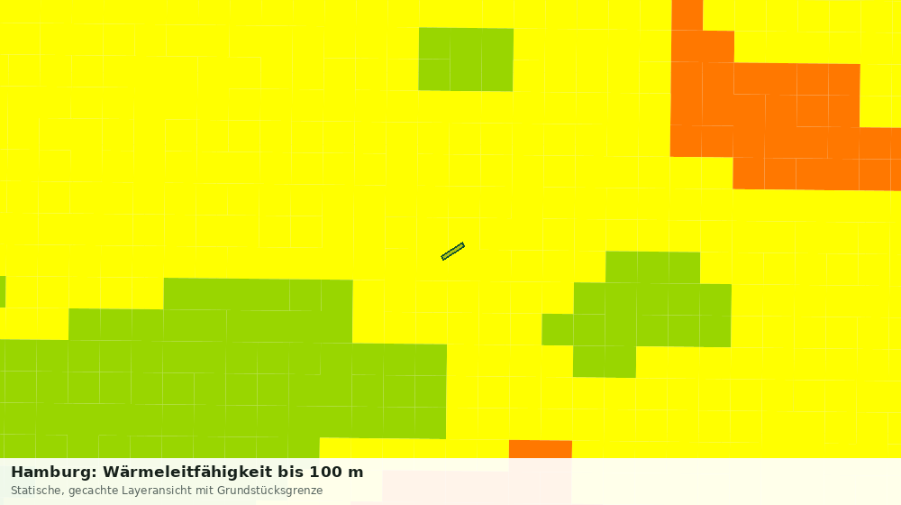 Statische Kartenansicht: Hamburg: Wärmeleitfähigkeit bis 100 m