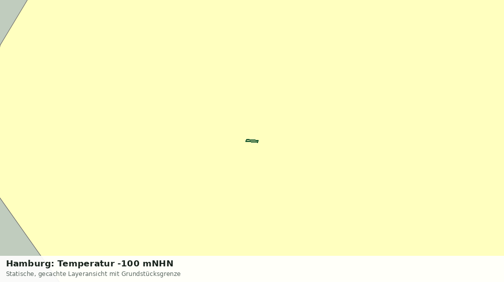 Statische Kartenansicht: Hamburg: Temperatur -100 mNHN