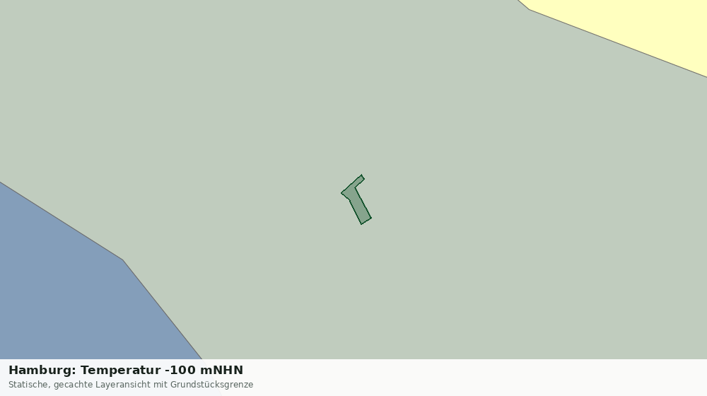 Statische Kartenansicht: Hamburg: Temperatur -100 mNHN