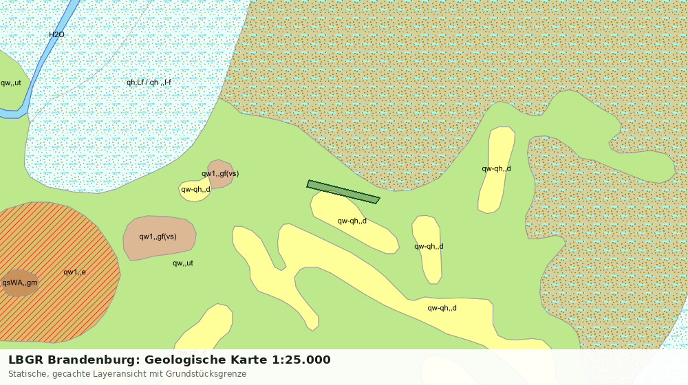 Statische Kartenansicht: LBGR Brandenburg: Geologische Karte 1:25.000