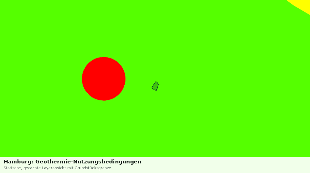 Statische Kartenansicht: Hamburg: Geothermie-Nutzungsbedingungen