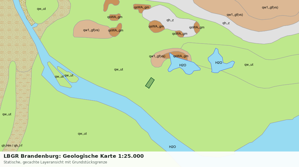 Statische Kartenansicht: LBGR Brandenburg: Geologische Karte 1:25.000