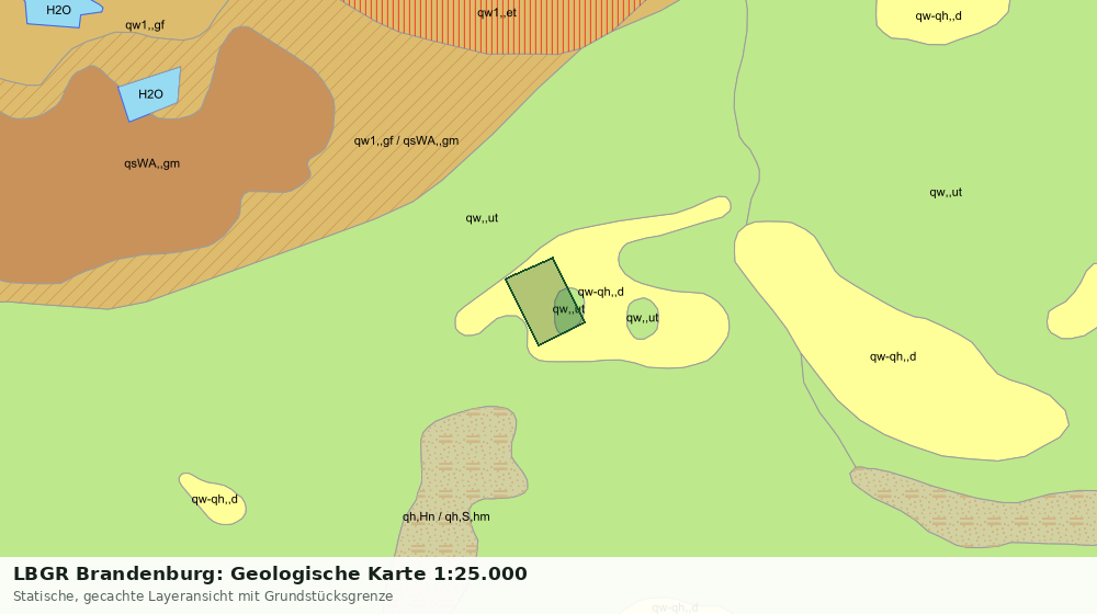 Statische Kartenansicht: LBGR Brandenburg: Geologische Karte 1:25.000