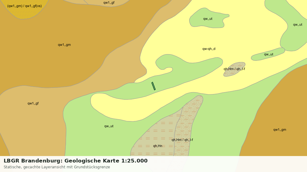 Statische Kartenansicht: LBGR Brandenburg: Geologische Karte 1:25.000