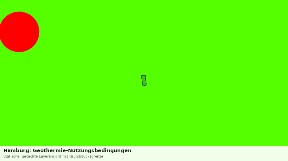 Statische Kartenansicht: Hamburg: Geothermie-Nutzungsbedingungen