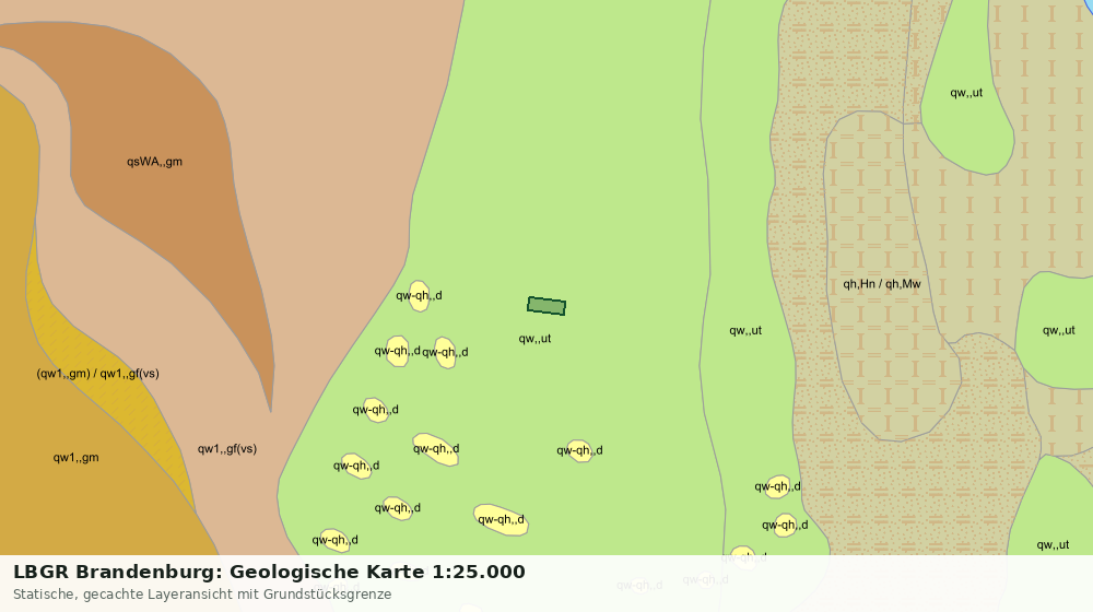 Statische Kartenansicht: LBGR Brandenburg: Geologische Karte 1:25.000