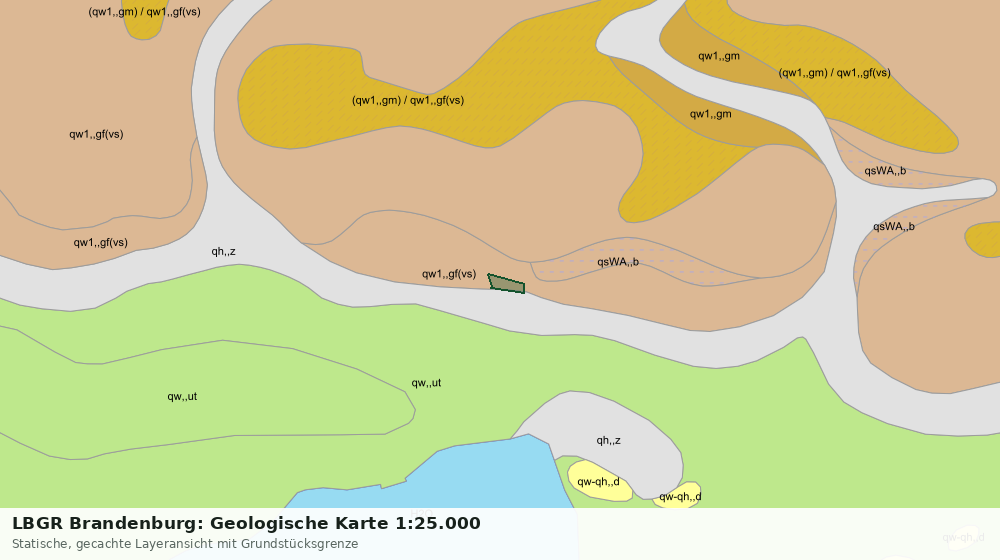 Statische Kartenansicht: LBGR Brandenburg: Geologische Karte 1:25.000