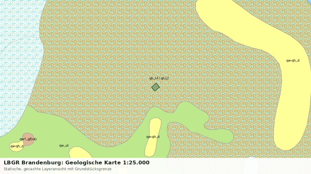 Statische Kartenansicht: LBGR Brandenburg: Geologische Karte 1:25.000
