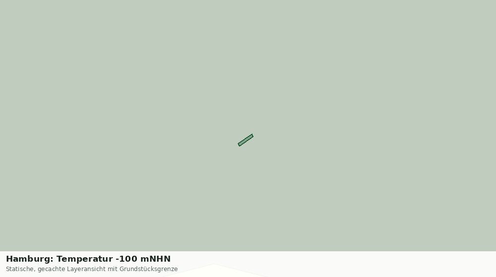 Statische Kartenansicht: Hamburg: Temperatur -100 mNHN