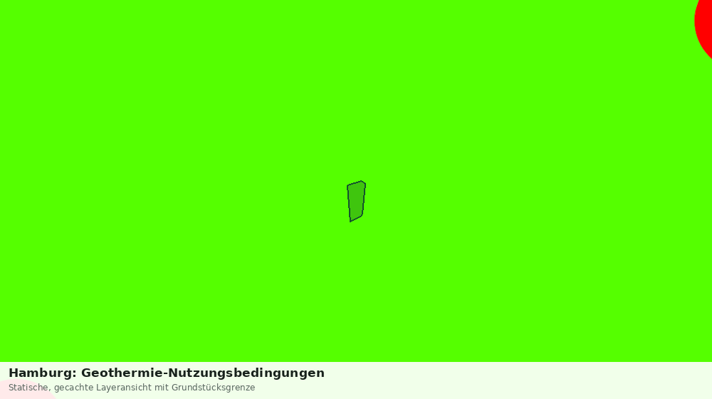 Statische Kartenansicht: Hamburg: Geothermie-Nutzungsbedingungen