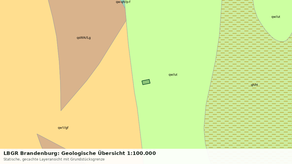 Statische Kartenansicht: LBGR Brandenburg: Geologische Übersicht 1:100.000