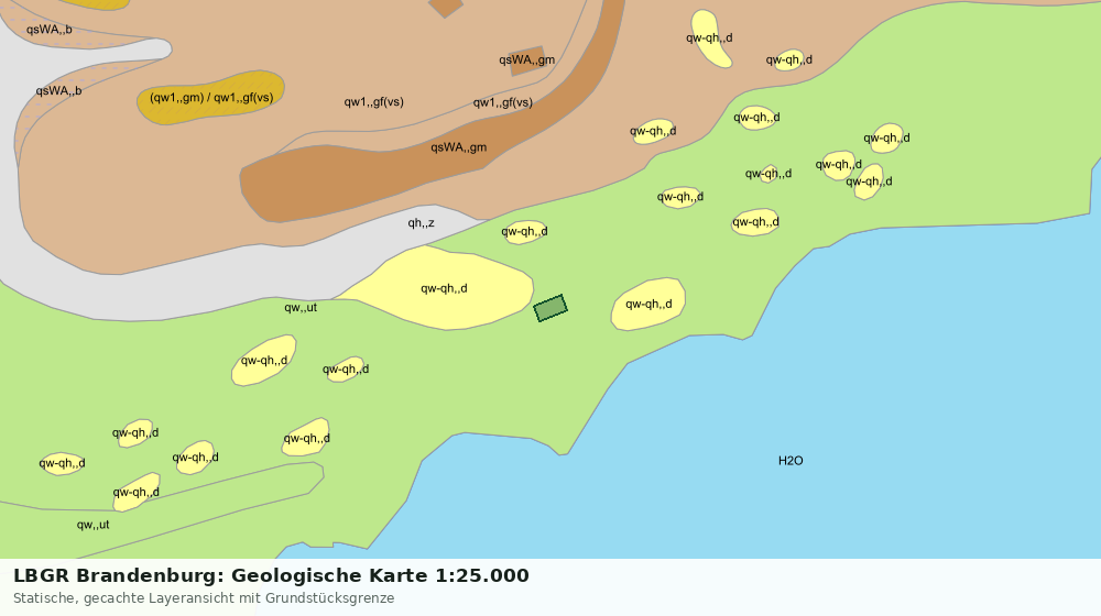 Statische Kartenansicht: LBGR Brandenburg: Geologische Karte 1:25.000