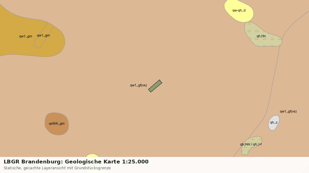 Statische Kartenansicht: LBGR Brandenburg: Geologische Karte 1:25.000