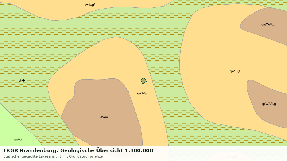 Statische Kartenansicht: LBGR Brandenburg: Geologische Übersicht 1:100.000