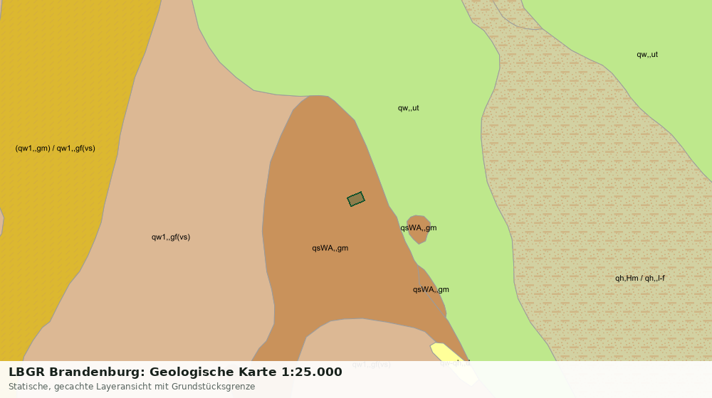 Statische Kartenansicht: LBGR Brandenburg: Geologische Karte 1:25.000