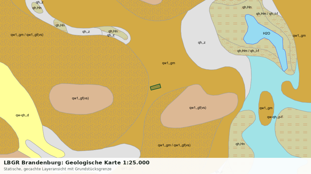 Statische Kartenansicht: LBGR Brandenburg: Geologische Karte 1:25.000