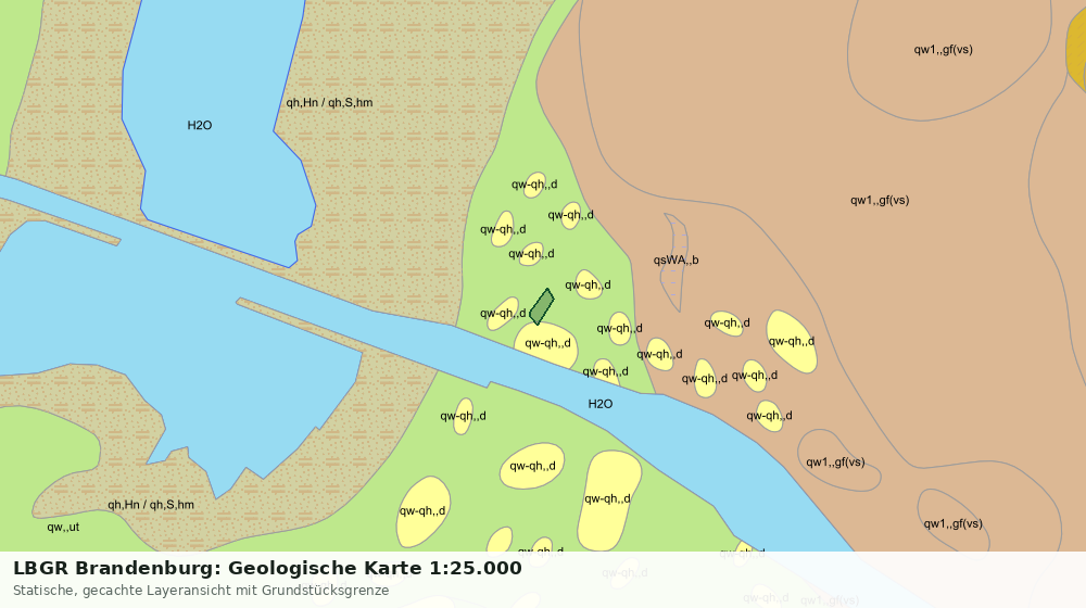Statische Kartenansicht: LBGR Brandenburg: Geologische Karte 1:25.000