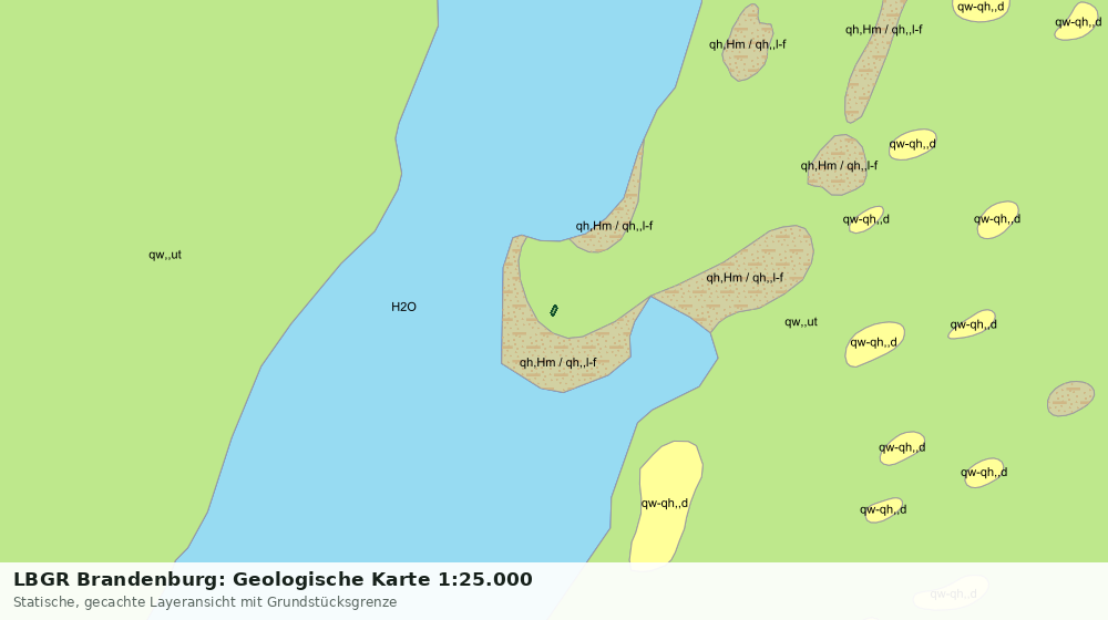 Statische Kartenansicht: LBGR Brandenburg: Geologische Karte 1:25.000