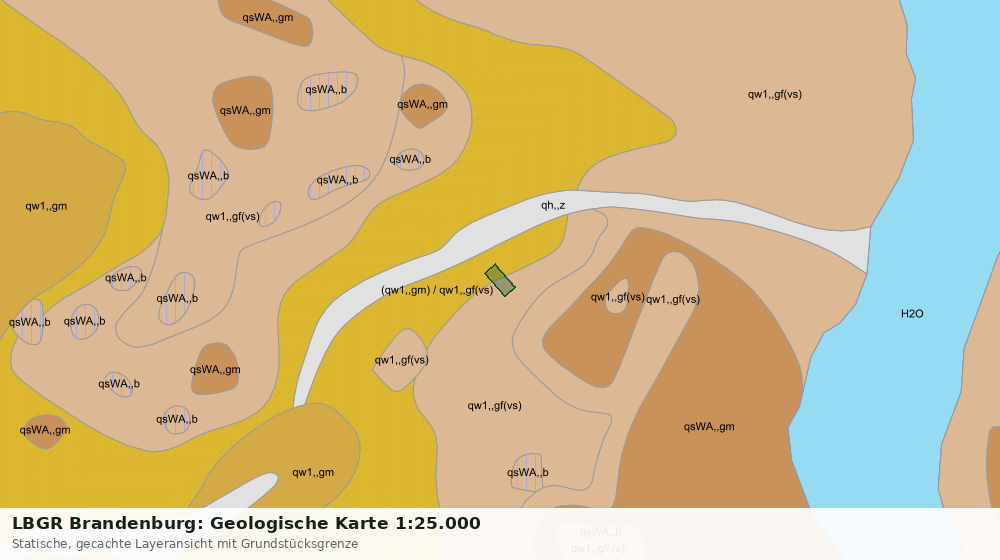 Statische Kartenansicht: LBGR Brandenburg: Geologische Karte 1:25.000