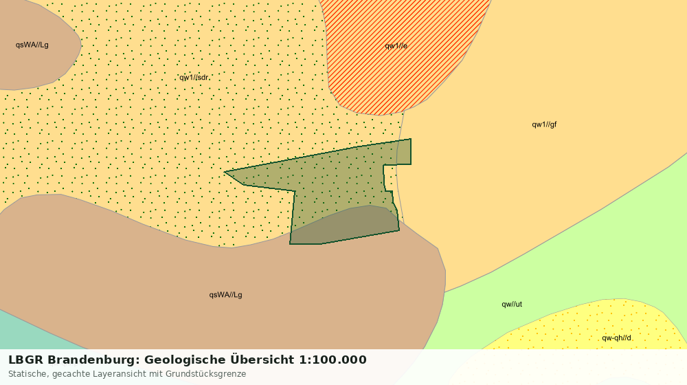Statische Kartenansicht: LBGR Brandenburg: Geologische Übersicht 1:100.000