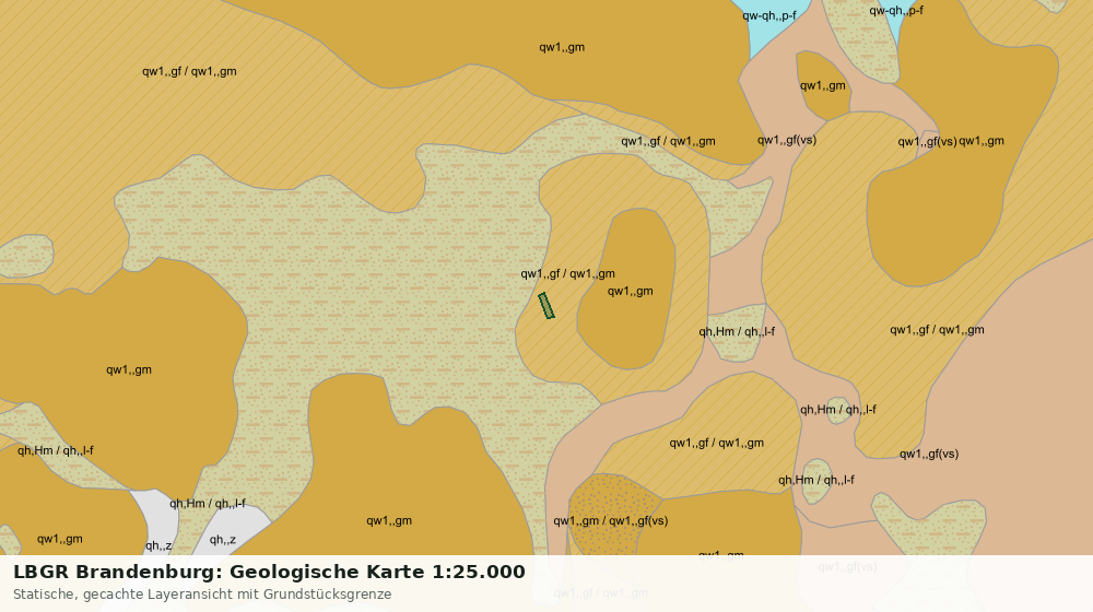 Statische Kartenansicht: LBGR Brandenburg: Geologische Karte 1:25.000