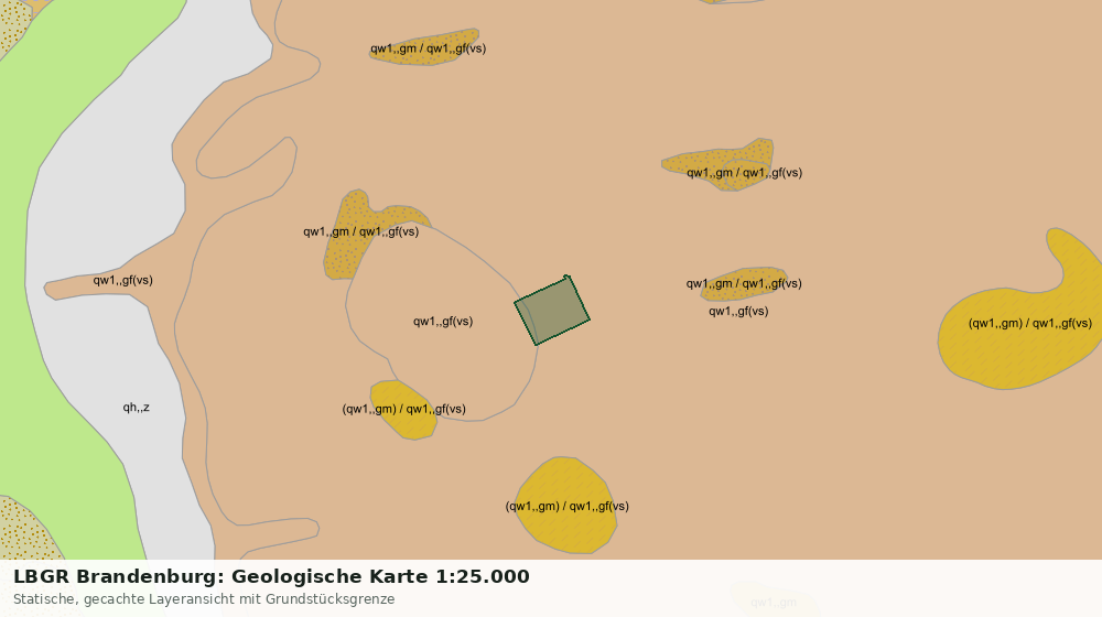 Statische Kartenansicht: LBGR Brandenburg: Geologische Karte 1:25.000
