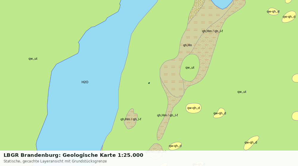 Statische Kartenansicht: LBGR Brandenburg: Geologische Karte 1:25.000
