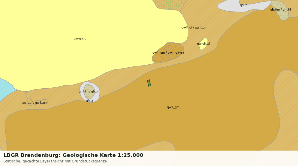 Statische Kartenansicht: LBGR Brandenburg: Geologische Karte 1:25.000