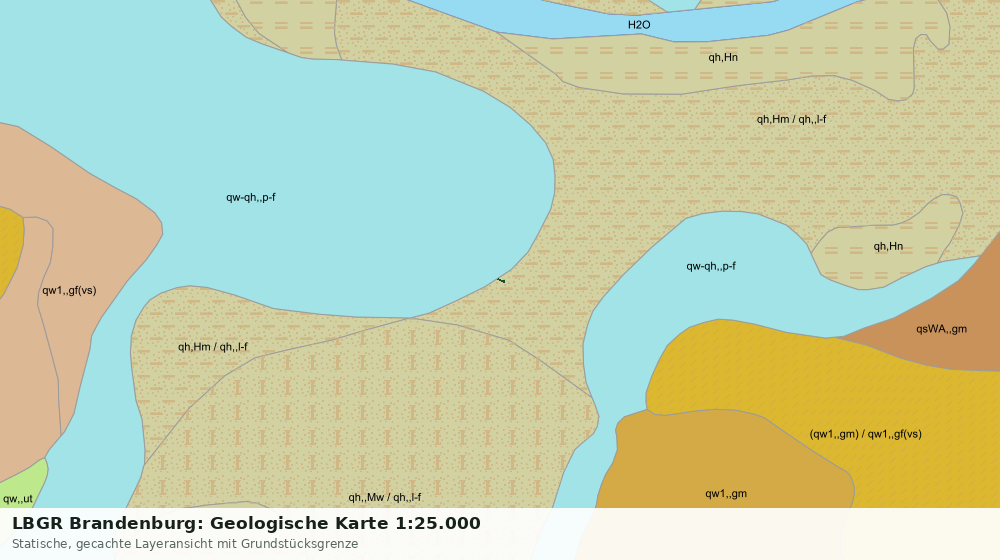 Statische Kartenansicht: LBGR Brandenburg: Geologische Karte 1:25.000