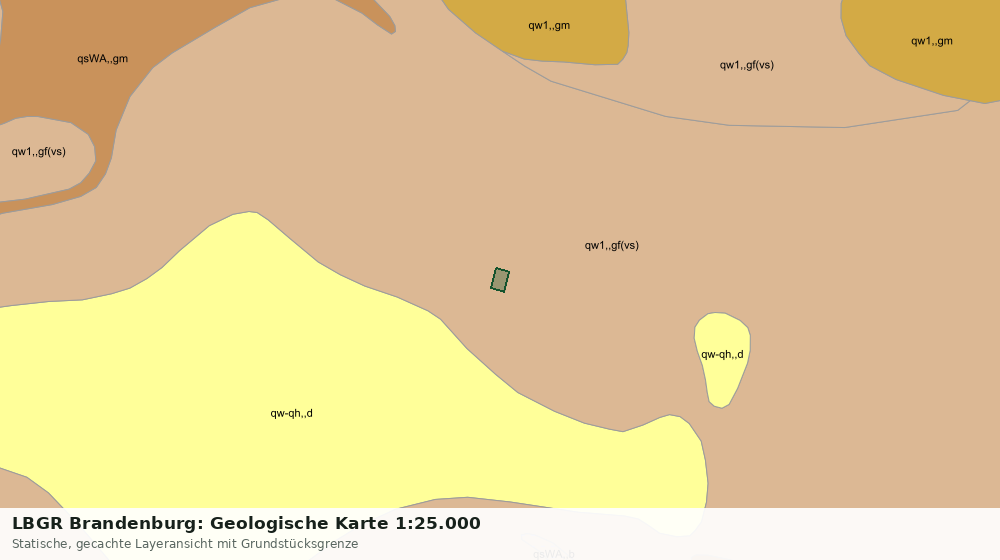 Statische Kartenansicht: LBGR Brandenburg: Geologische Karte 1:25.000