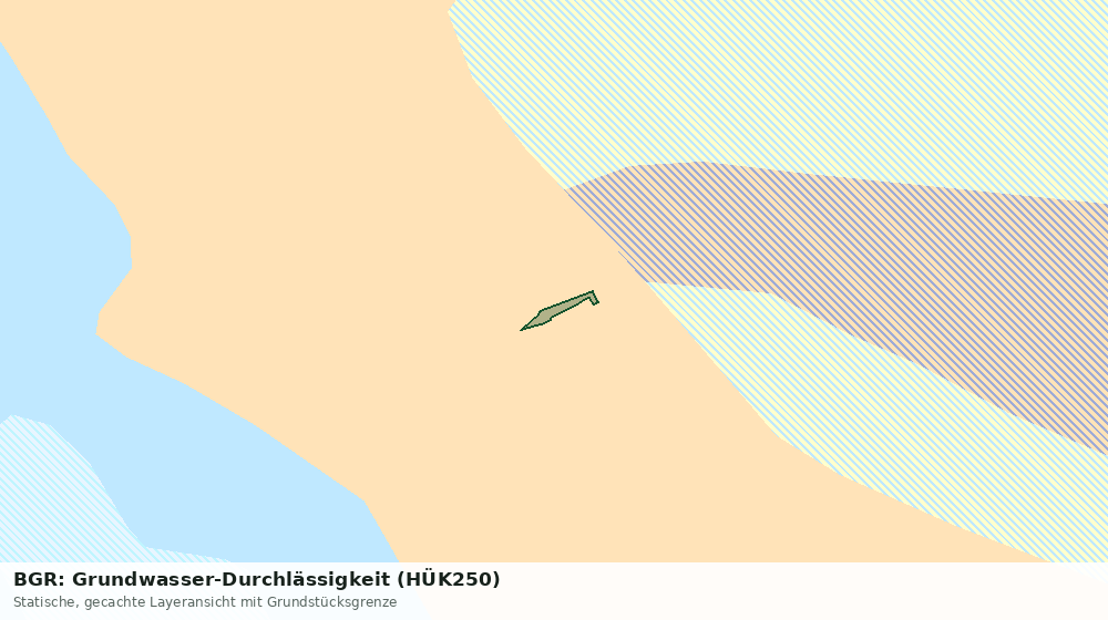 Statische Kartenansicht: BGR: Grundwasser-Durchlässigkeit (HÜK250)