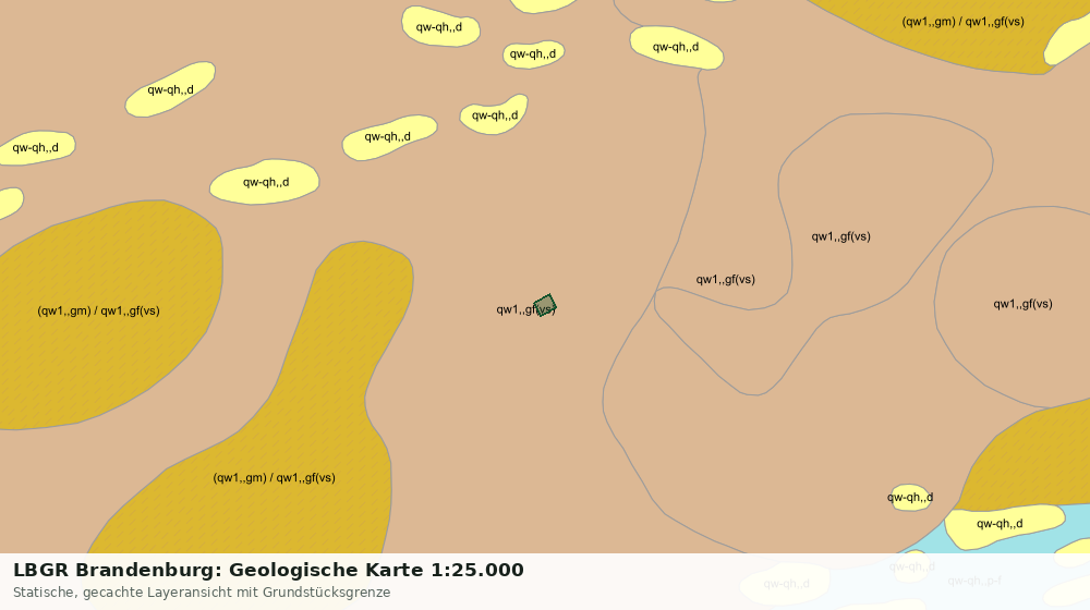 Statische Kartenansicht: LBGR Brandenburg: Geologische Karte 1:25.000