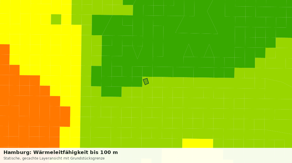 Statische Kartenansicht: Hamburg: Wärmeleitfähigkeit bis 100 m