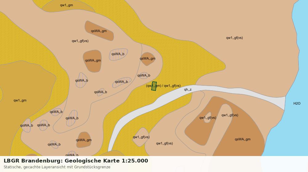 Statische Kartenansicht: LBGR Brandenburg: Geologische Karte 1:25.000
