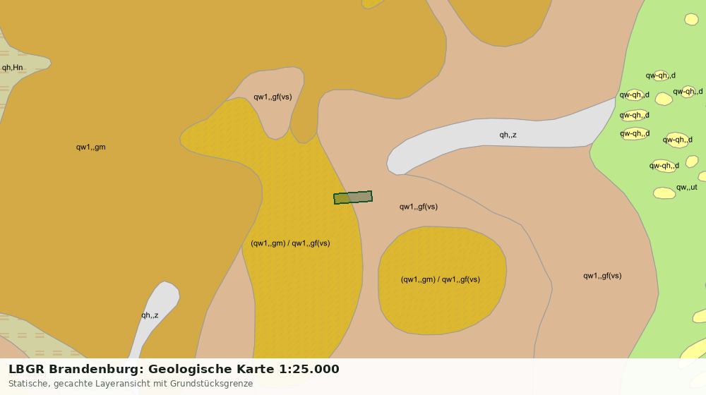 Statische Kartenansicht: LBGR Brandenburg: Geologische Karte 1:25.000