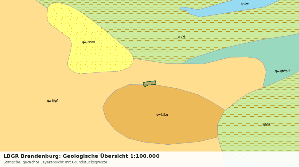 Statische Kartenansicht: LBGR Brandenburg: Geologische Übersicht 1:100.000
