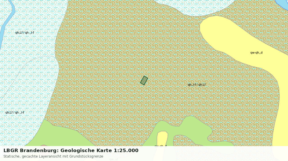 Statische Kartenansicht: LBGR Brandenburg: Geologische Karte 1:25.000