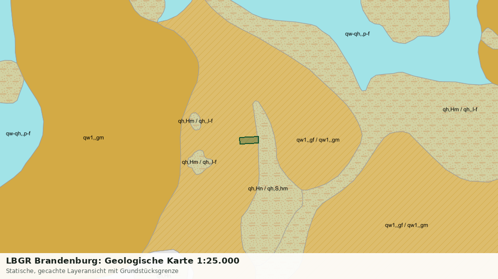 Statische Kartenansicht: LBGR Brandenburg: Geologische Karte 1:25.000