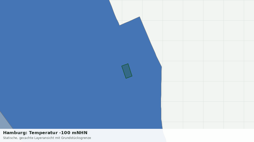 Statische Kartenansicht: Hamburg: Temperatur -100 mNHN