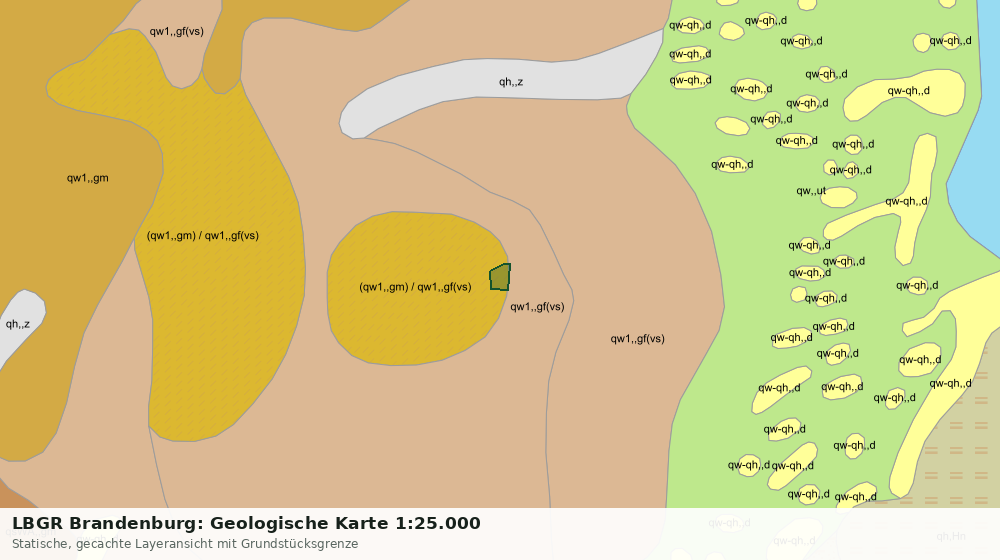 Statische Kartenansicht: LBGR Brandenburg: Geologische Karte 1:25.000