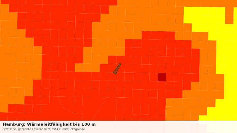 Statische Kartenansicht: Hamburg: Wärmeleitfähigkeit bis 100 m